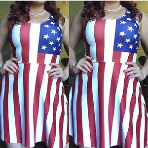 POPRAGEOUS Flag Skater Dress! 🇺🇸